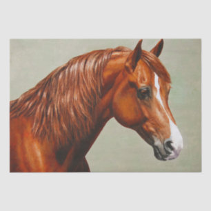 Papier Mousseline Cheval de châtaignes Morgan