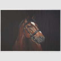 Cheval Portrait Ephemera Découpage Vintage