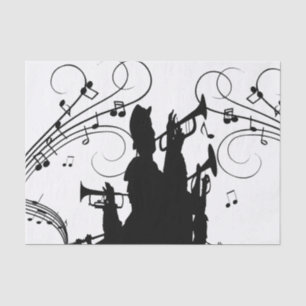 Papier Mousseline Cheval Section Trumpet Jazz Music