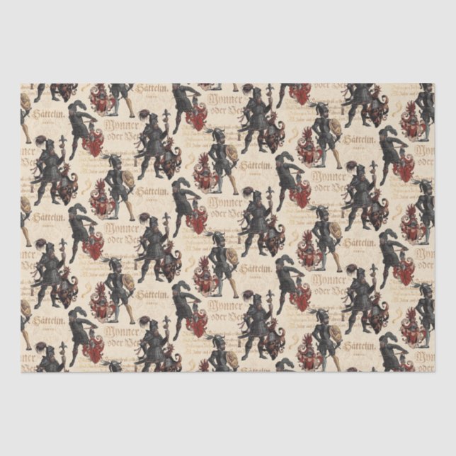 Papier Mousseline Chevaliers allemands d'armes et de blasons (Recto)