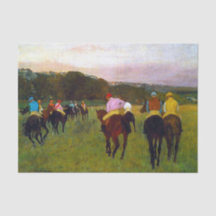 Papier Mousseline Chevaux de course Edgar Degas à Longchamp