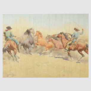 Papier Mousseline Chevaux de course par Maynard Dixon