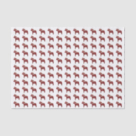 Papier Mousseline Chevaux de Dala Suédois Rouge