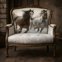 Chevaux d'hiver courant côte à côte Decoupage