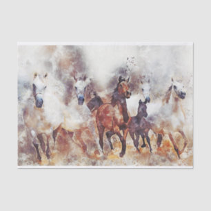 Papier Mousseline Chevaux sauvages