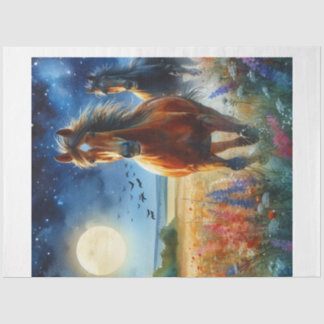 Papier Mousseline Chevaux sauvages