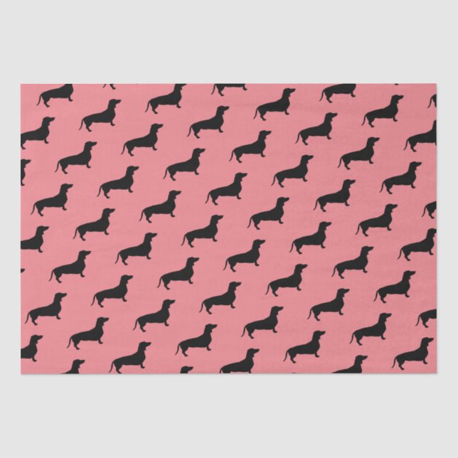 Papier Mousseline Cheveux courts Dachshund - Silhouette 1 (Recto)