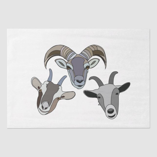 Papier Mousseline Chèvre animal drôle chèvre (Recto)