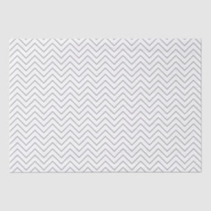 Papier Mousseline Chevron blanc gris
