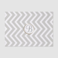 Chevron blanc gris Imprimer Lettre monographique i