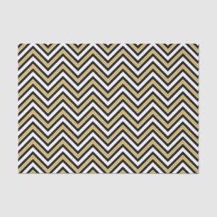 Papier Mousseline Chevron doré 