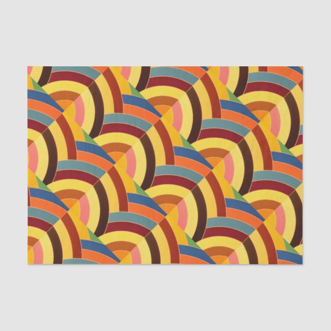 Papier Mousseline chevrons chics contemporains (Recto)