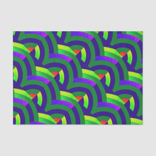 Papier Mousseline chevrons chics contemporains (Recto)