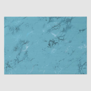 Papier Mousseline Chic Aqua Blue Marble Mariage
