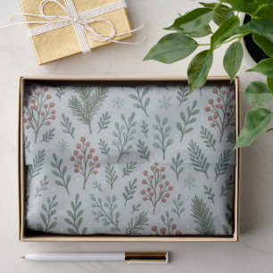 Papier Mousseline Chic Botanique Holly Berry Motif Floral