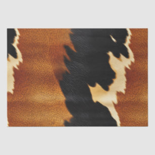 Papier Mousseline Chic Brown Black Cream Western Cowhide