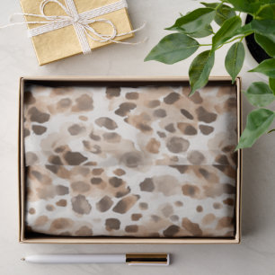 Papier Mousseline Chic Cream Brown Leopard Poster de animal Annivers