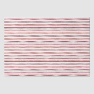 Papier Mousseline Chic Glam rose rayures blanches