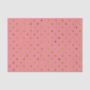 Papier Mousseline Chic Gold Glam et Pois roses