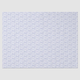 Papier Mousseline Chic Périwinkle Bleu Blanc Floral Diamond Motif