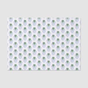 Papier Mousseline Chic Pot à gingembre ruban vert aquarelle Noël