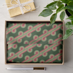 Papier Mousseline Chic Retro Funky Abstrait Waves Art Motif