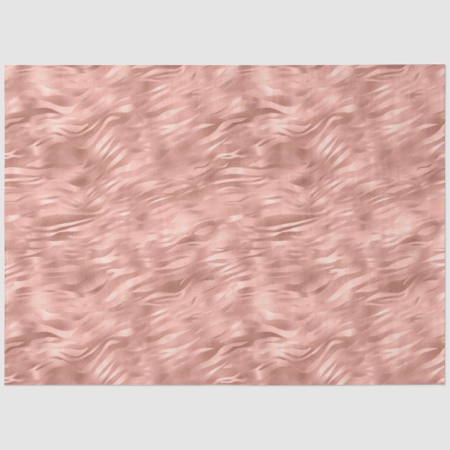 Papier Mousseline Chic rose zèbre rayures (Recto)