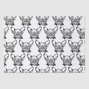 Papier Mousseline Chien à tête basse Rockstar Français
