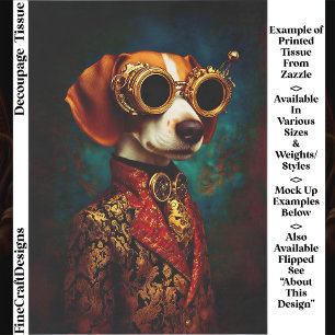 Papier Mousseline Chien Beagle Steampunk Séduisant Découpe EZ5R