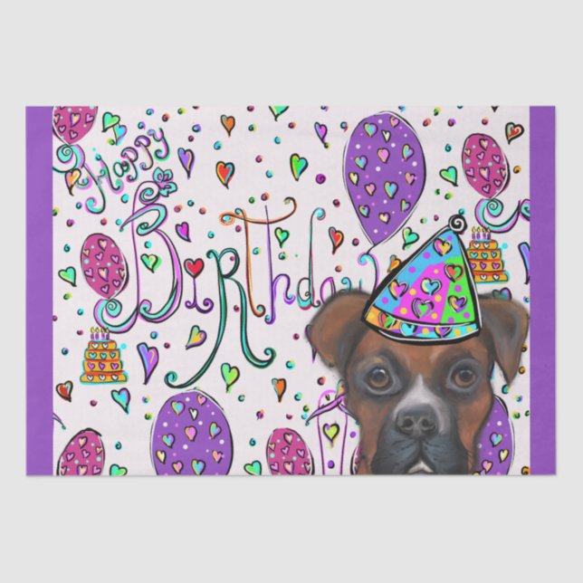 Papier Mousseline Chien de boîte (Recto)