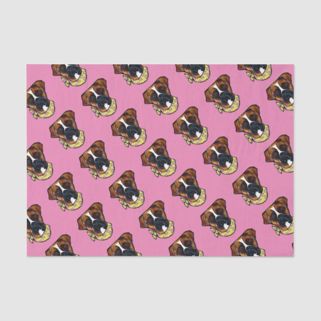 Papier Mousseline Chien de boîte Pâques (Recto)