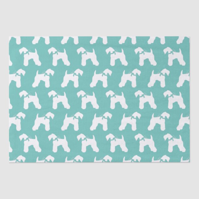 Papier Mousseline Chien de Kerry Blue Terrier Chien Chien Puppy (Recto)