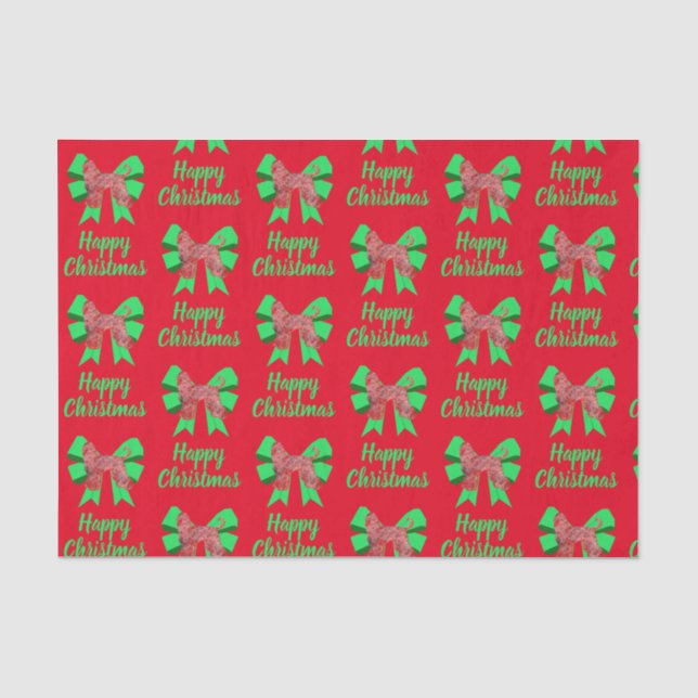 Papier Mousseline Chien de Noël afghan et mât vert (Recto)