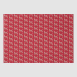 Papier Mousseline Chien de Noël de l'Afghanistan Silhouette rouge
