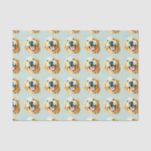 Papier Mousseline Chien de sourire de golden retriever dans