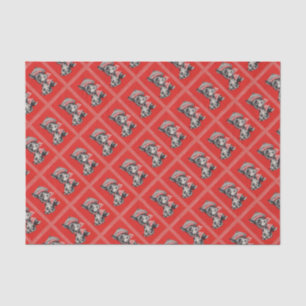 Papier Mousseline Chien écossais des années 1950 en rouge