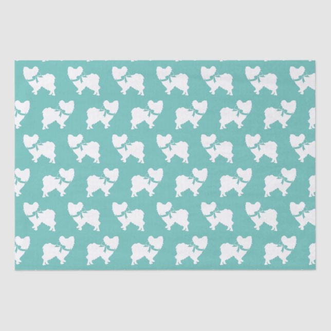 Papier Mousseline Chien papillon (Recto)