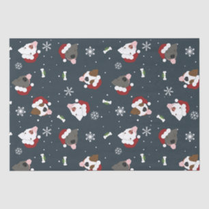 Papier Mousseline Chiens de père Noël