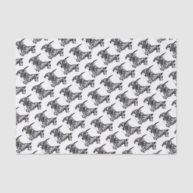 Papier Mousseline Chiens de Scottie (Recto)