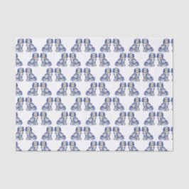 Papier Mousseline Chiens de Staffordshire aquarelle