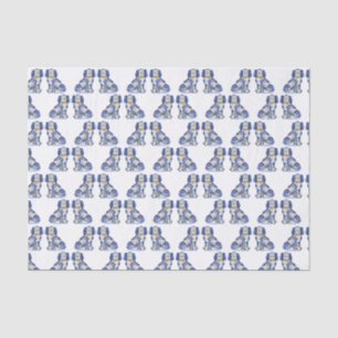 Papier Mousseline Chiens de Staffordshire aquarelle