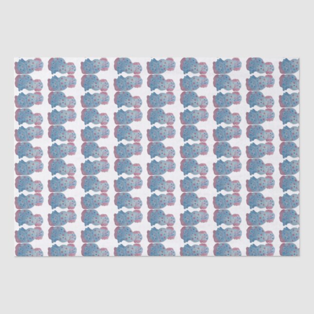 Papier Mousseline Chiens du Staffordshire Peints à la main (Recto)