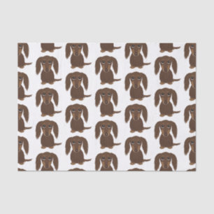 Papier Mousseline Chiens mignons à cheveux longs du motif de