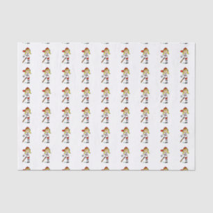 Papier Mousseline Chiffre base-ball de bâton de fille à la batte