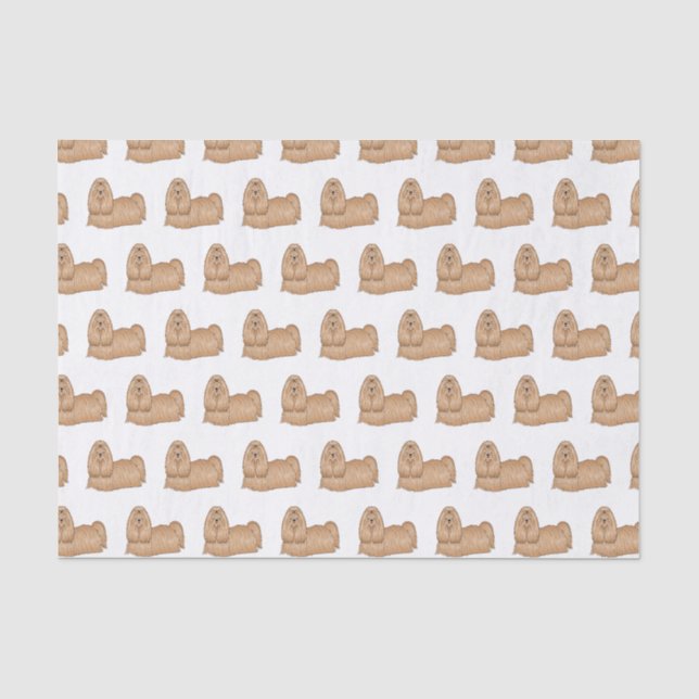 Papier Mousseline Chih tzu long cheveux dessin de chien (Recto)