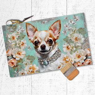 Papier Mousseline Chihuahua Chig Découpage