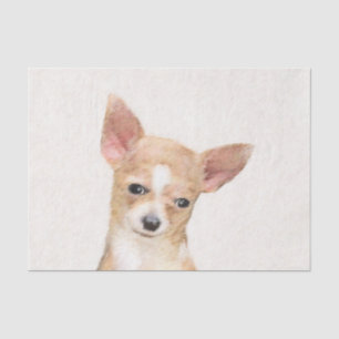 Papier Mousseline Chihuahua Peinture - Cute Original Chien Art