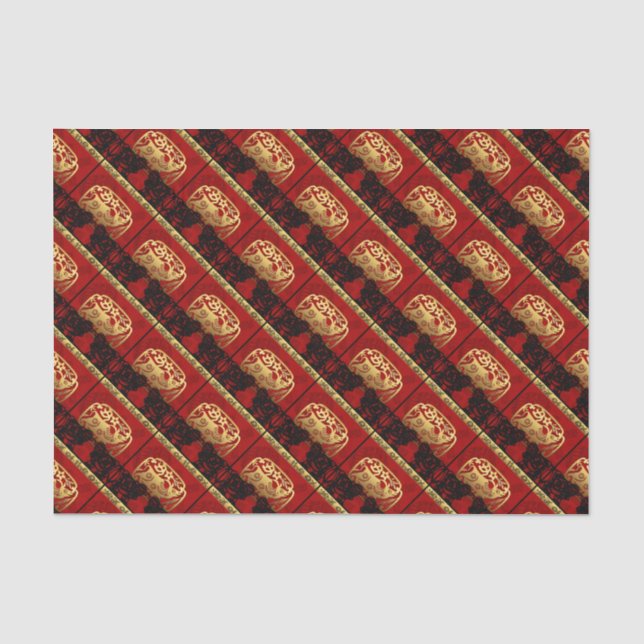 Papier Mousseline Chinois de Cute Ox Année 2021 Zodiac Anniversaire  (Recto)