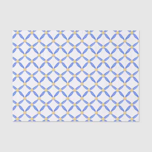 Papier Mousseline Chinoiserie Aquarelle Chic Motif Tissu Papier (Recto)