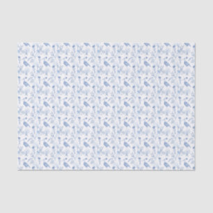 Papier Mousseline Chinoiserie Aquarelle Héron bleu